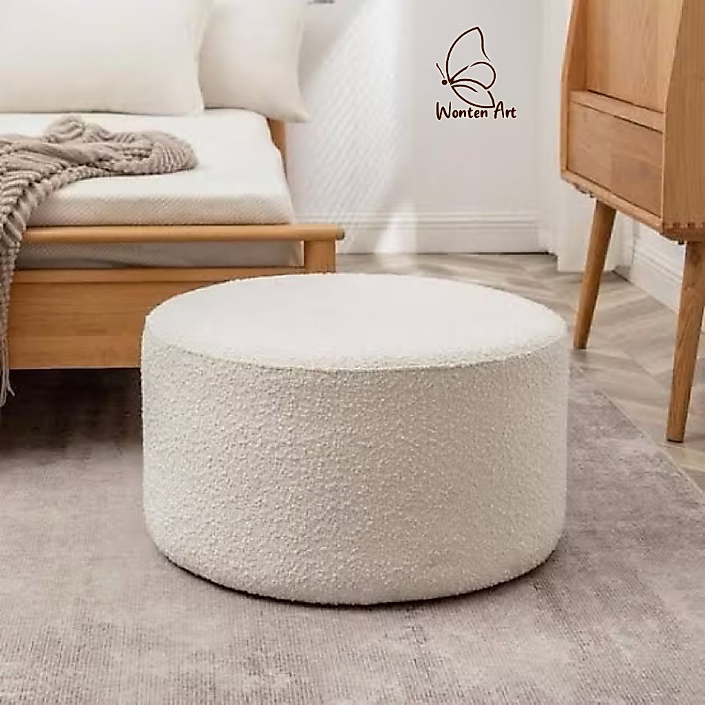 Jual Plus Ongkir - Stool Bulat Vorta Rangka Kayu Jati - I Wonten Art ...