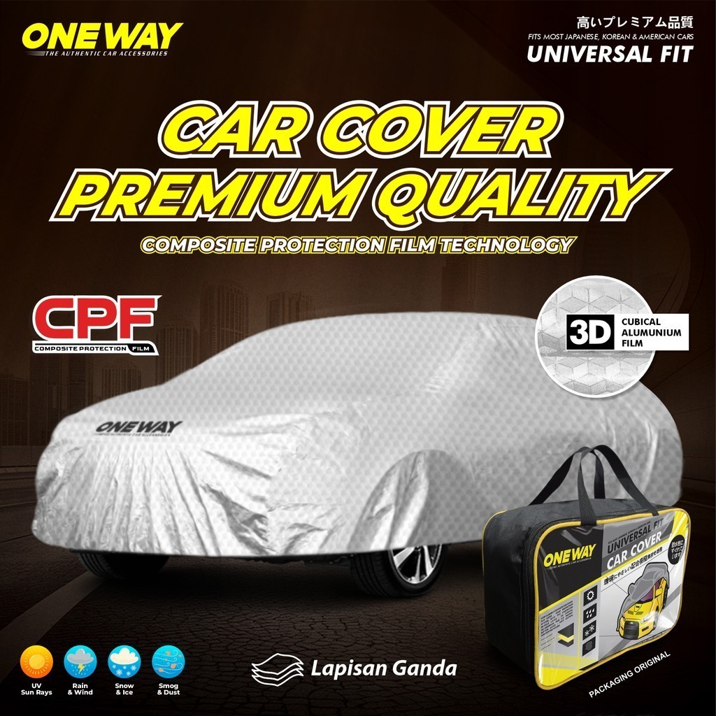 Cover Sarung Mobil 3 Layer Avanza, Xenia, Veloz, Xpander, Honda Jazz Yaris,  Alvez, Waterproof Tebal ONE WAY 100% Waterproof Anti Air
