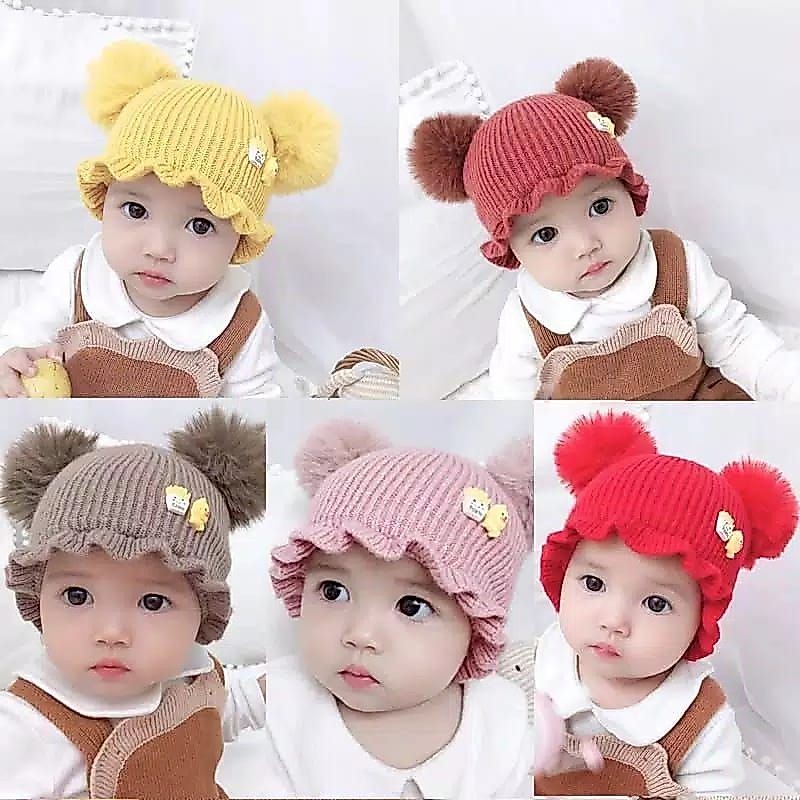 Jual Topi Bayi Renda Bunga perempuan Usia 0-12 Bulan Free Nama Kupluk ...