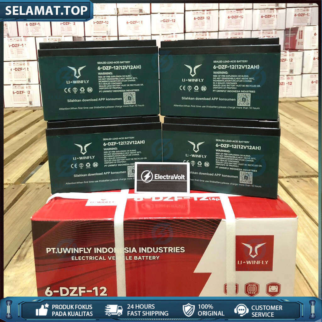 AKI BATERAI SEPEDA LISTRIK UWINFLY 48V/12AH 1 SET 100%ORIGINAL NEW BERGARANSI
