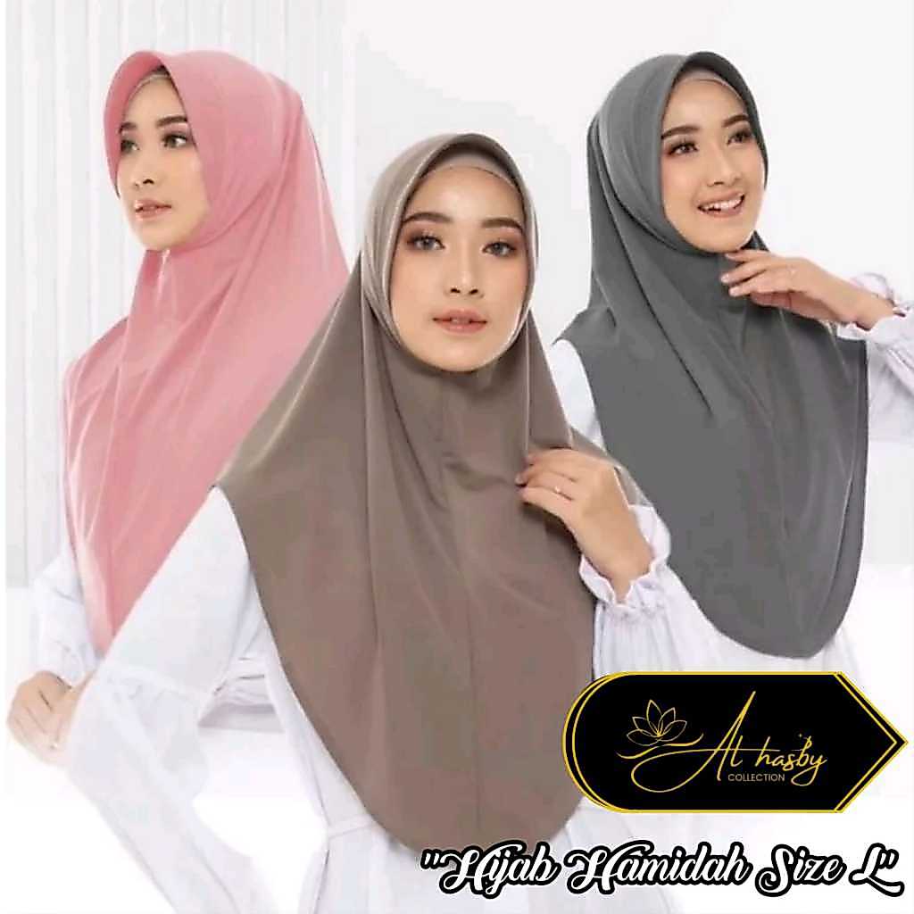 Hijab Instan Bergo Hamidah Size L/Hijab Murah Bergo Viral