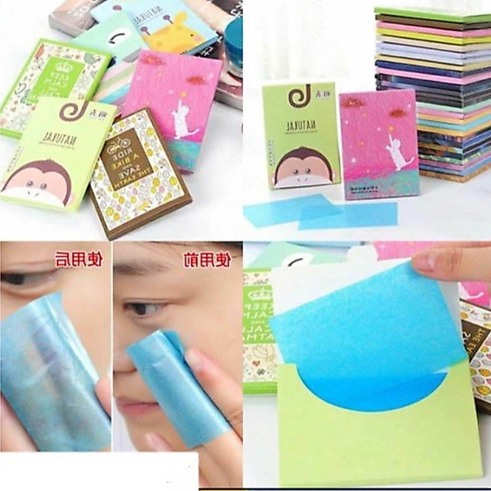 S7D Kertas Linen Tissue Minyak Wajah Isi 50pcs Oil Control Film Perlengkapan Kecantikan Wanita