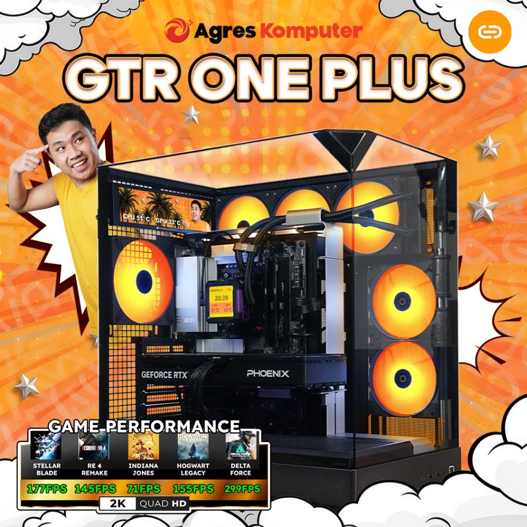 [SPECIAL PROMO] AGRES X GTID GTR ONE PLUS RYZEN 7 7800X3D RTX 5070 TI 16GB/ 32GB 1TB RAKITAN PC GAMING
