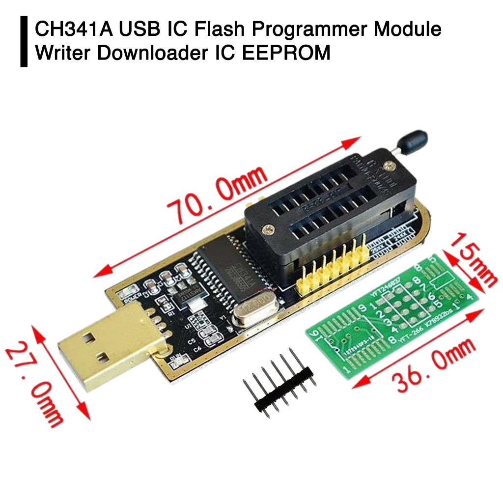 Jual CH341A USB IC Flash Programmer Module Writer Downloader IC Eprom ...