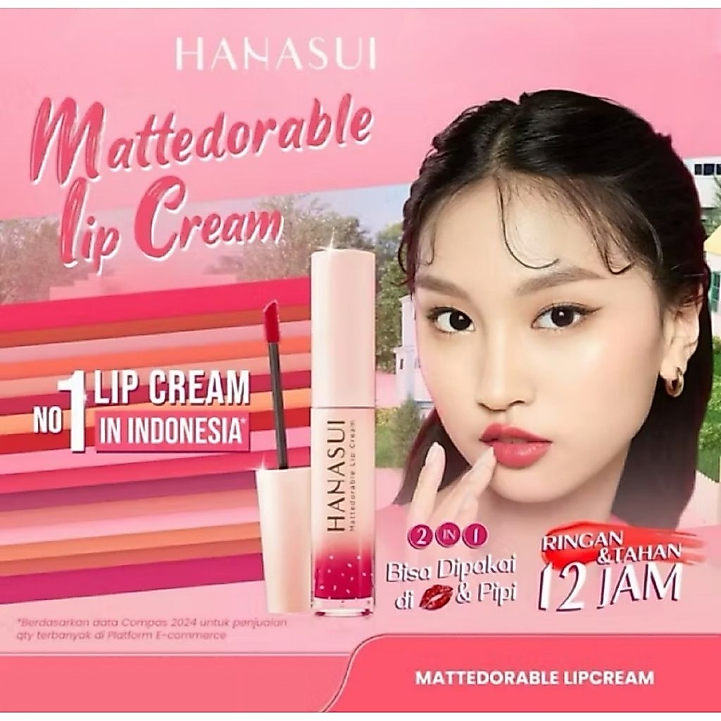 HANASUI MATTEDORABLE LIP CREAM // LIPCREAM HANASUI BOBA//LIPTINT HANASUI//LIPCREAM MATCHA