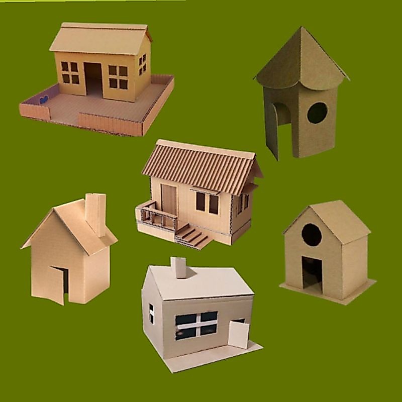prakarya miniatur rumah dari kardus