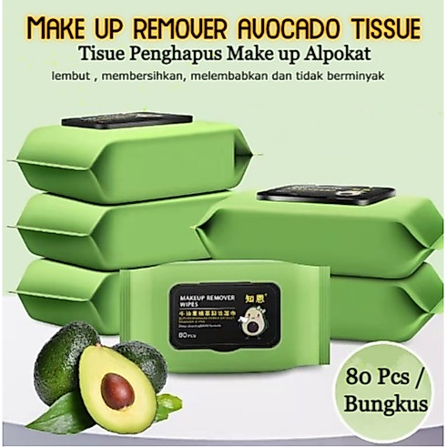 80Lembar Tisu Penghapus Riasan Wajah / Makeup Remover Tissue