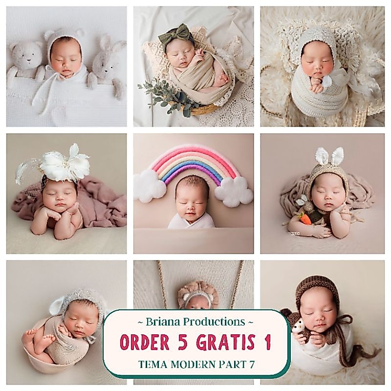 Jasa Edit Foto Bayi Newborn Premium Ala Studio Express Kilat Perempuan Laki-laki cewe cowo - Islami Muslim Hijab Dokter Tentara Polisi -  Briana Production