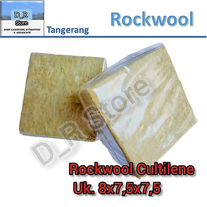 Rockwool Cultilene Media Tanam Hidroponik Kotak Uk. 8x7,5x7,5cm