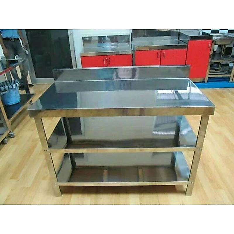 Jual Meja Stainless 3 rak / MEJA DAPUR STAINLESS MERK MR DAPUR / MEJA ...