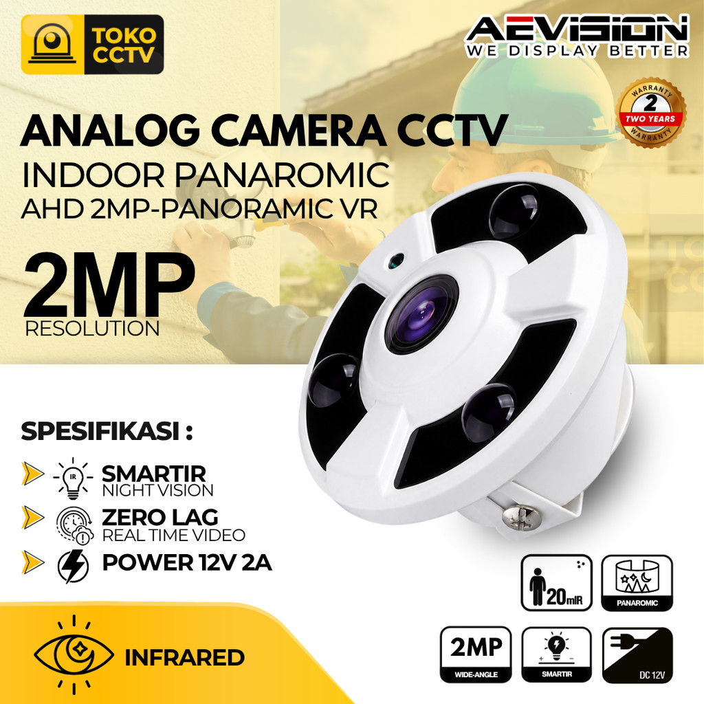 Jual Camera CCTV Analog Ahd Resolution 1080P 2MP || CCTV Indoor ...