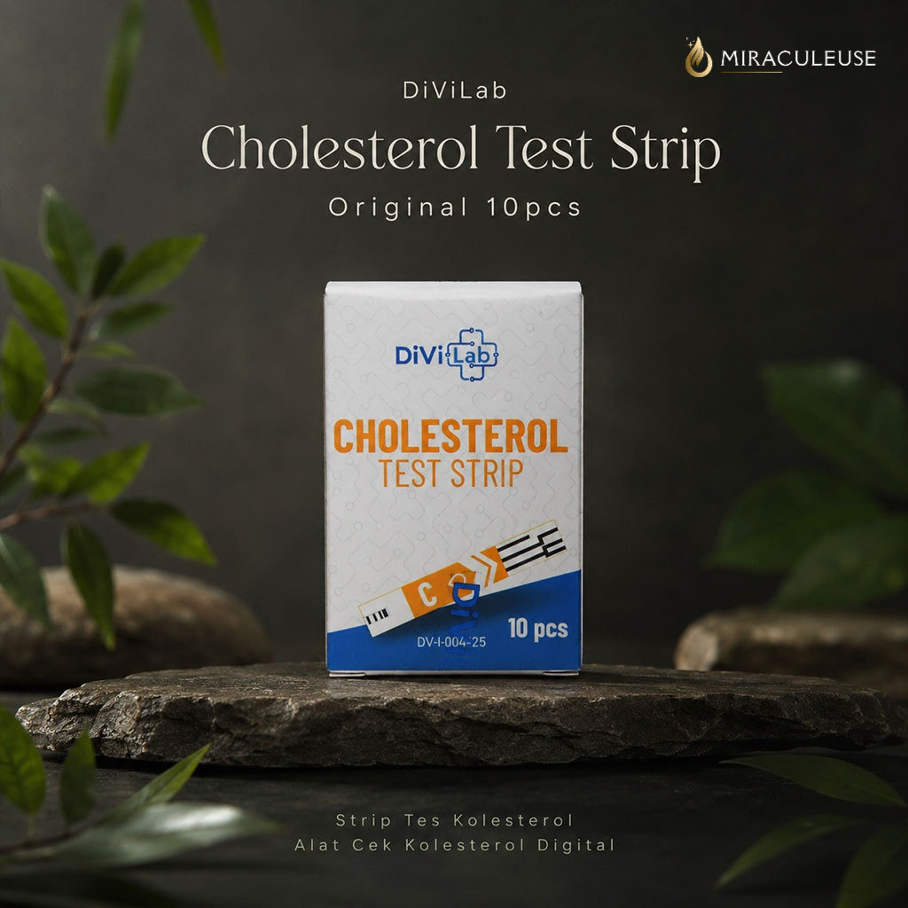 DiviLab Cholesterol Test Strip Original 10pcs – Strip Tes Kolesterol Alat Cek Kolesterol Digital