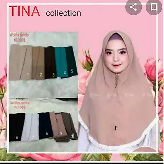 KERUDUNG PET SIMPEL RENDA/ KERUDUNG RENDA/HIJAB RENDA/