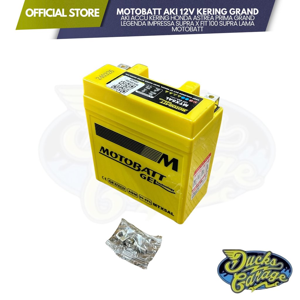 Aki Accu Kering Honda Astrea Prima Grand Legenda Impressa Supra x Fit 100 Supra Lama MOTOBATT