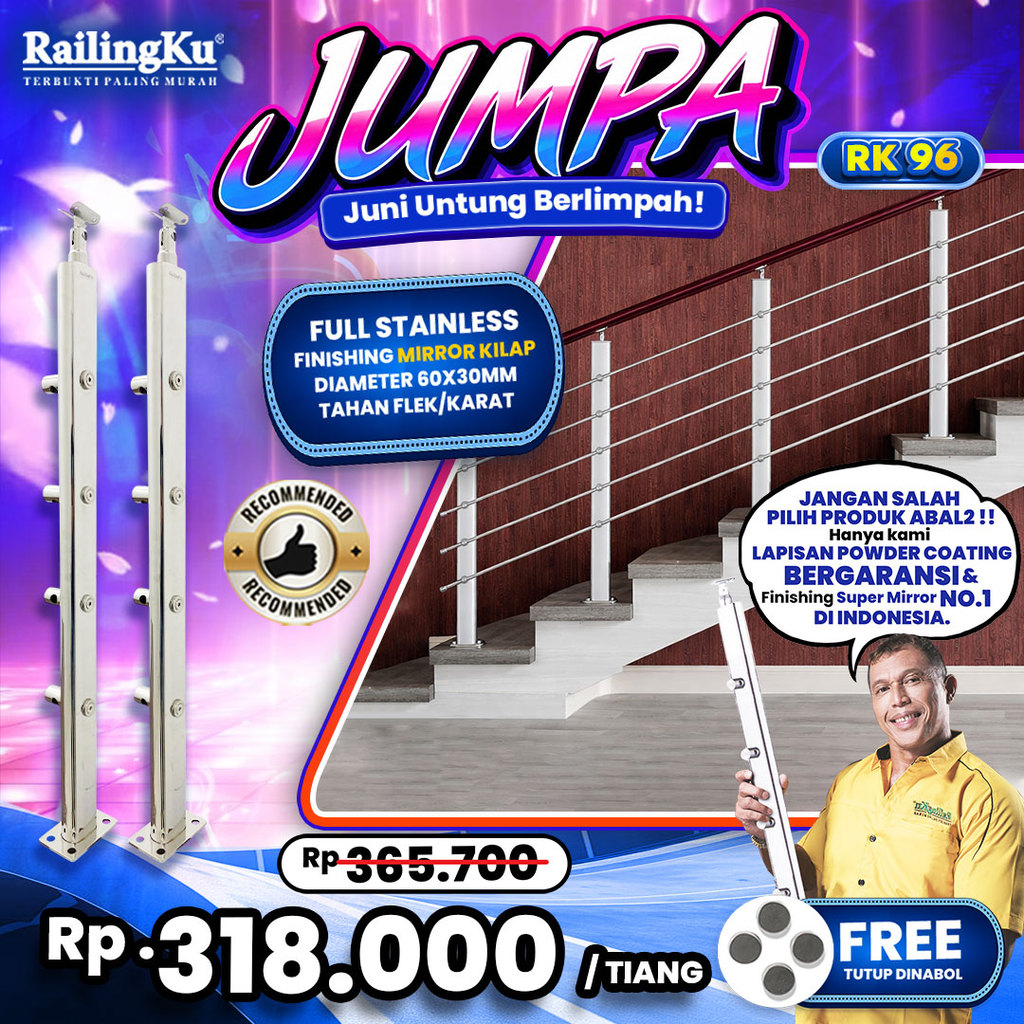 Jual Railing Tangga Pipa Jari Jari Minimalis Tiang Railingku [JUMPA ...