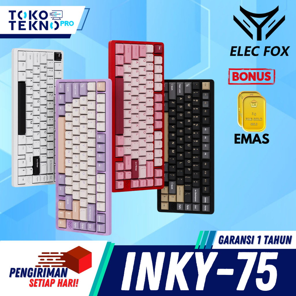 Jual ELEC FOX / ELECFOX Inky-75 / Inky 75 / Inky75 Mechanical Keyboard ...