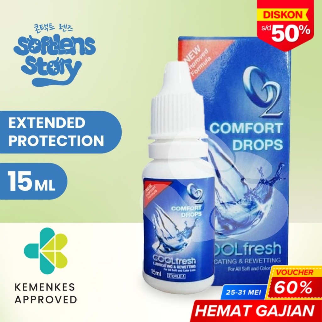 Jual O2 Comfort Cairan Tetes Softlens Lubricating 15ml Contact Eye ...
