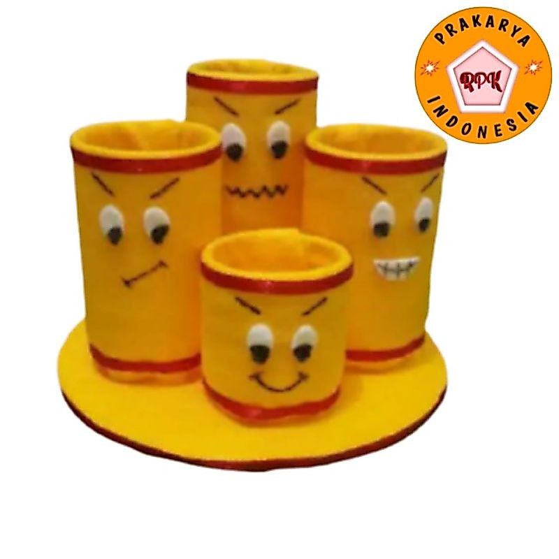 Prakarya botol bekas paket, tempat pensil carakter
