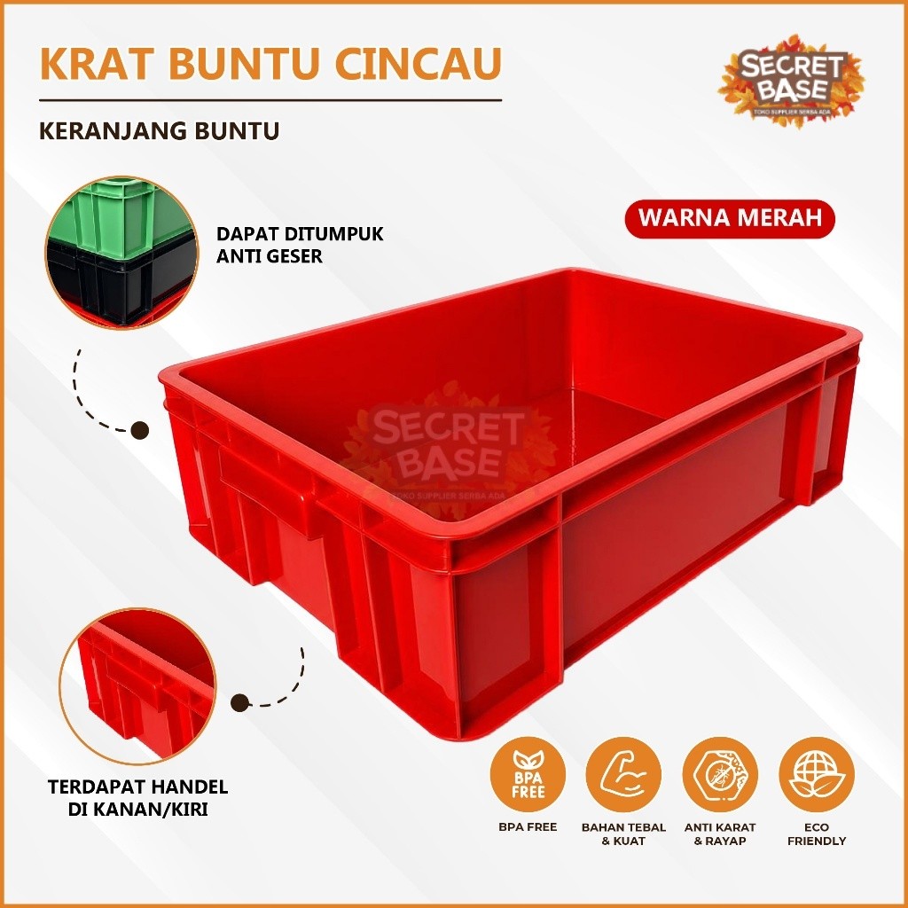 Jual KRAT BUNTU 20 LITER CINCAU - Keranjang Industri / Kerajang ...
