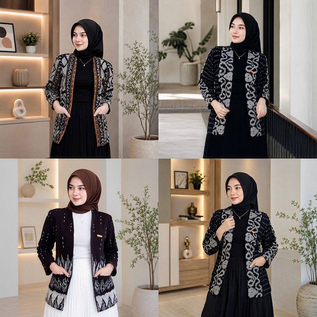 Blazer Tenun Atasan Wanita Diajeng Tenunkita.id