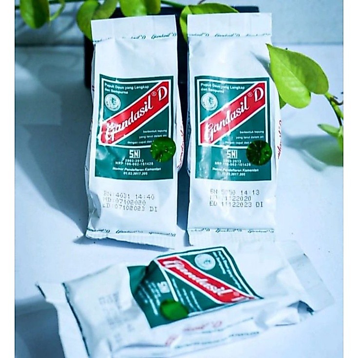 PUPUK TANAMAN DAUN HIJAU GANDASIL D, PUPUK TANAMAN BUAH DAN BUNGA kemasan Repack 10.000mg