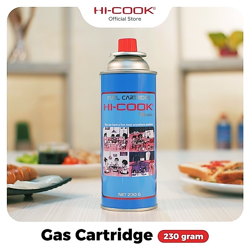 Jual HI-COOK Gas Cartridge 230 Gram Tabung Gas Portable | Shopee Indonesia