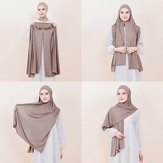 Pashmina Kaos Jersey Instan / Pasmina Jersey Meleyot