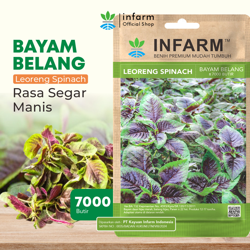 Jual INFARM - Benih Unggul Bibit Sayur Bayam Benih Sayuran Bayam Loreng ...