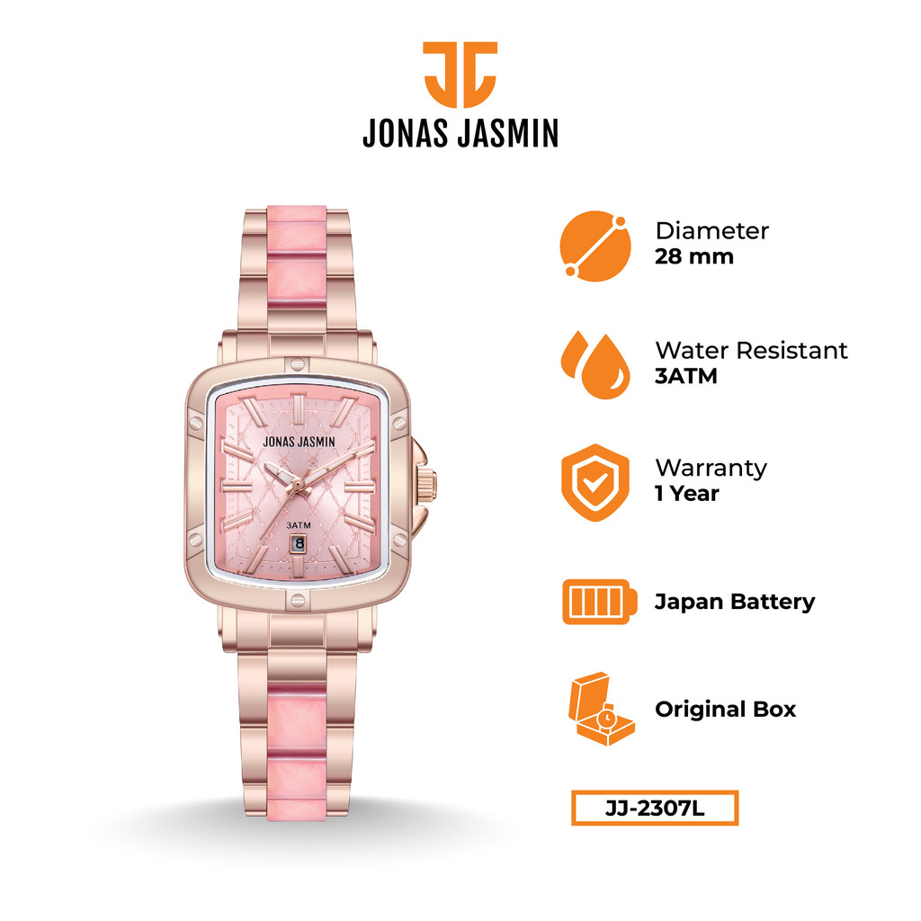 Jonas Jasmin - Jam Tangan Analog Wanita  JJ-2307L Include Box Fullset