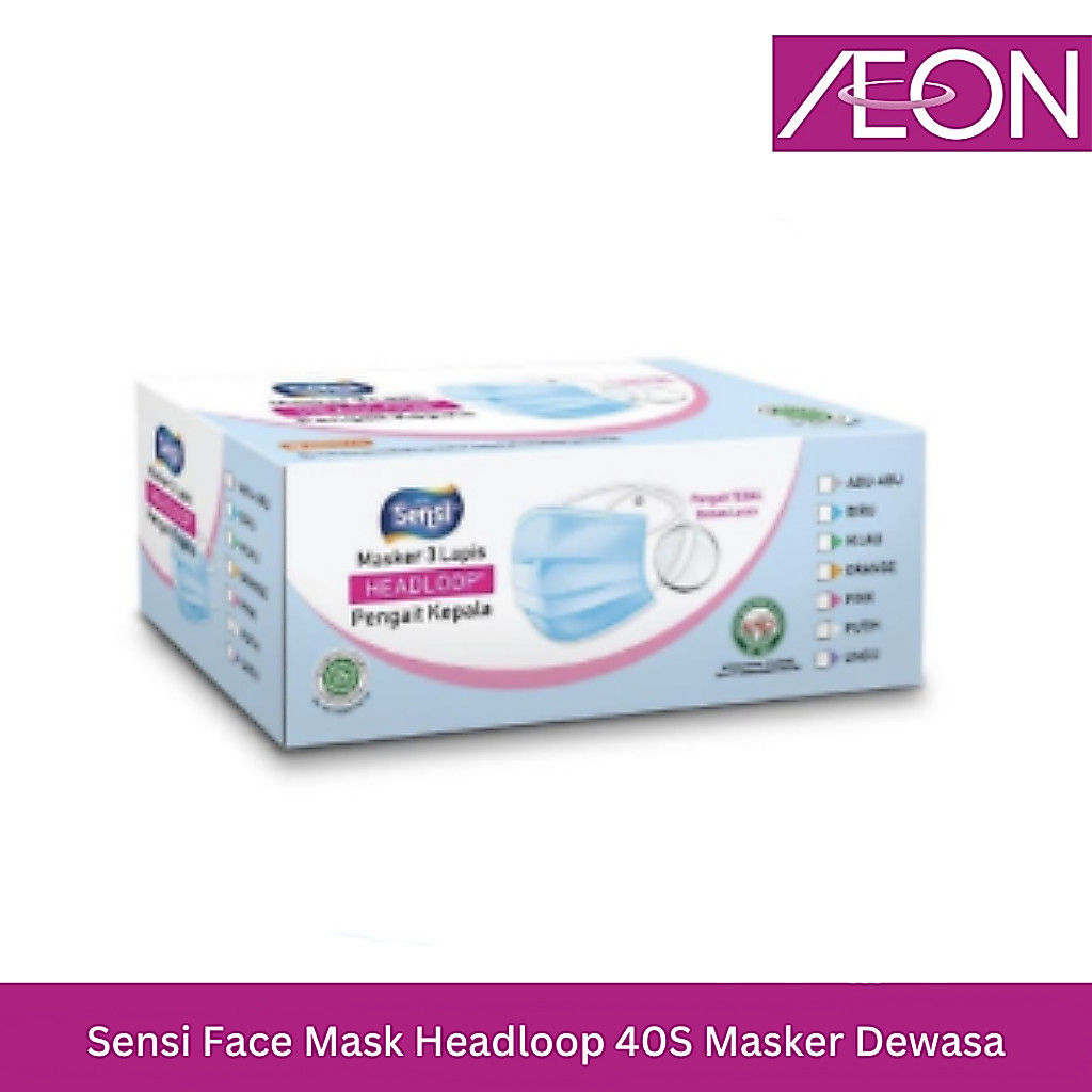 Jual Sensi Face Mask Headloop 40S Masker Dewasa (warna random) | Shopee ...