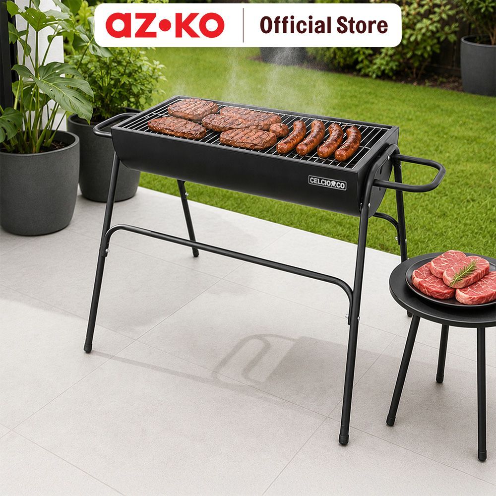 Jual AZKO Celcio & Co Pemanggang Arang Bbq Square - Hitam Bbq Tools ...