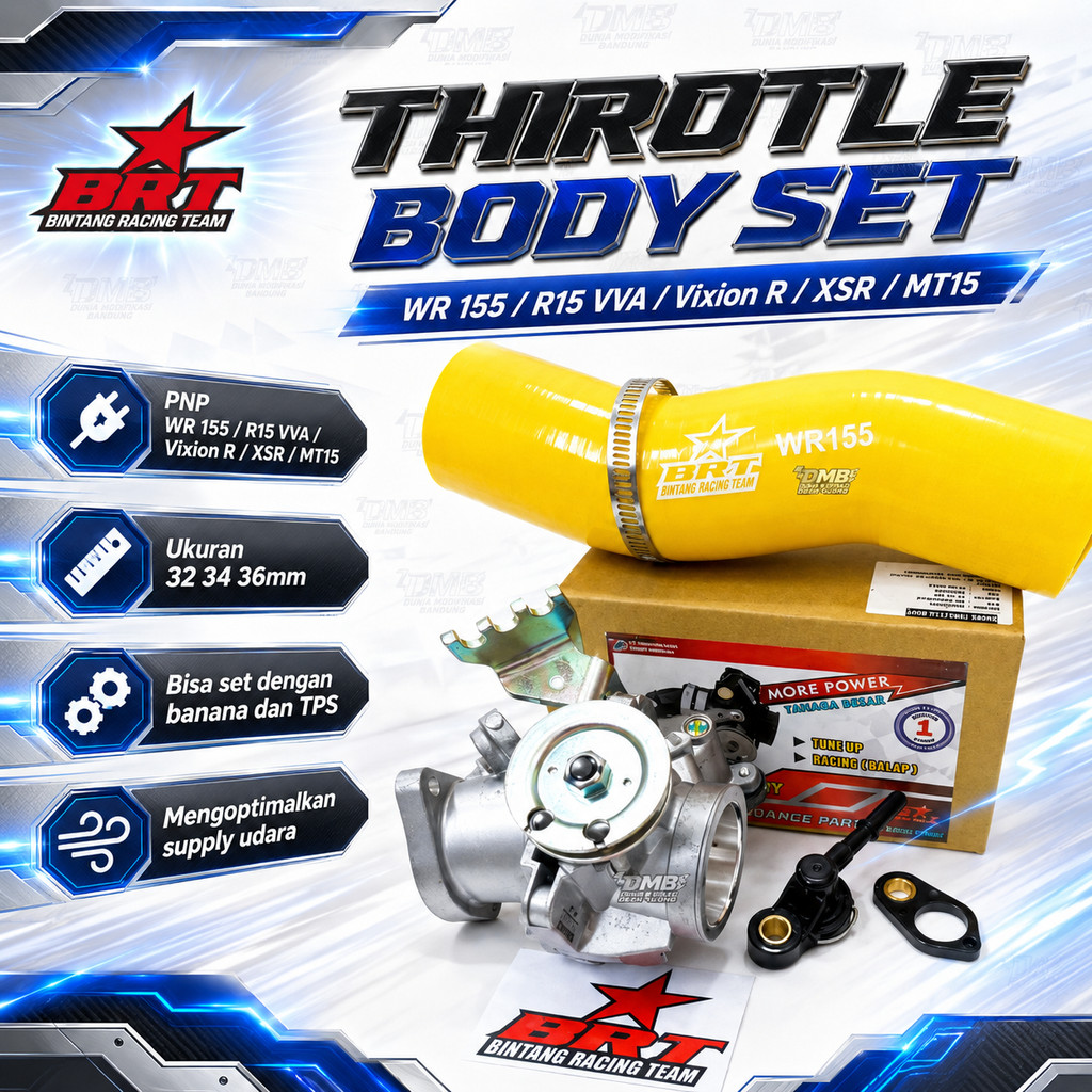 Jual Throttle Body BRT R15 V3 WR XSR 155 MT15 32 34 36 ORIGINAL / TB ...