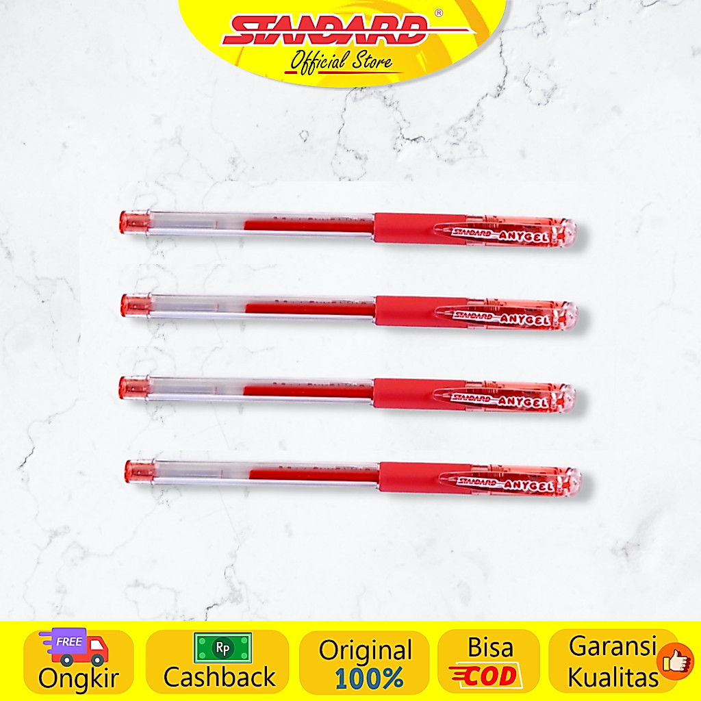 Standard - Pulpen Any Gel 0.38 ( Alat Tulis / Pen / Ballpoint / Pena ) (6)