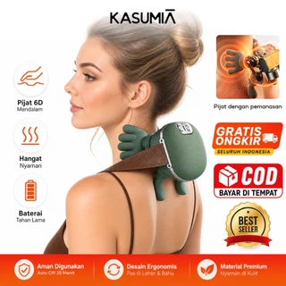 (Teknologi Eksklusif Rilis Pertama) KASUMIA N02 Alat Pijat Leher Bahu 6D Tekan Dalam Dengan Pemanas Hangat, Atasi Pegel Sakit Leher Bahu Akibat Kerja HP, Baterai Tahan Lama Desain Ergonomis Bisa Pakai Sendiri
