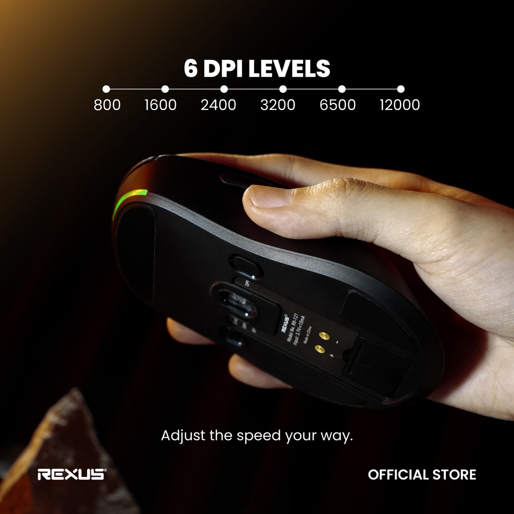 Rexus Riva II Wireless Ergonomic Gaming Mouse Triple Connection PAW 3311 (6)