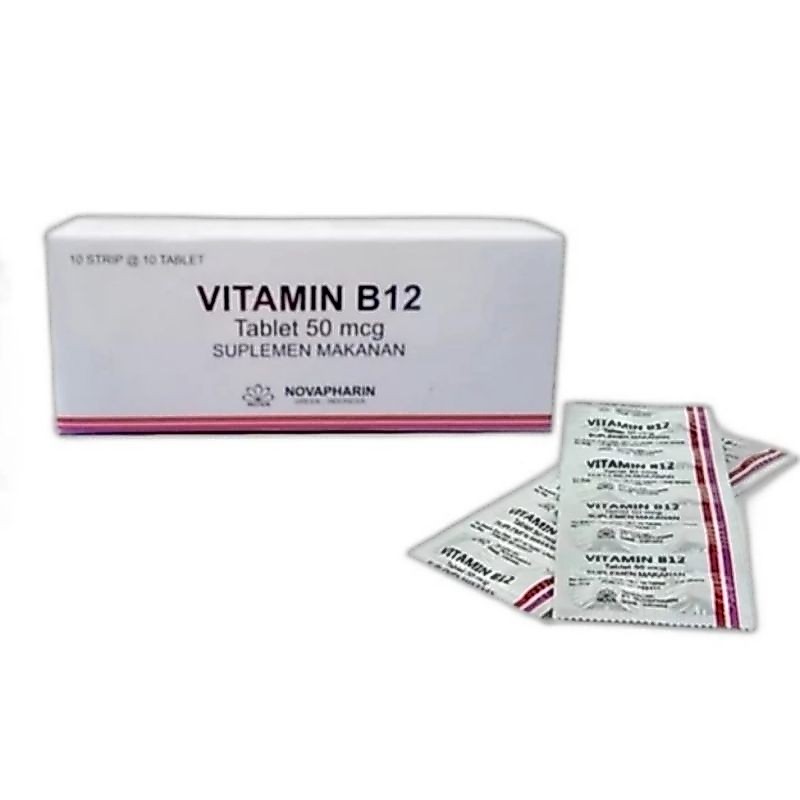 Jual VITAMIN B12 50 MG NOVAPHARIN 1 STRIP ISI 10 TABLET | Shopee Indonesia