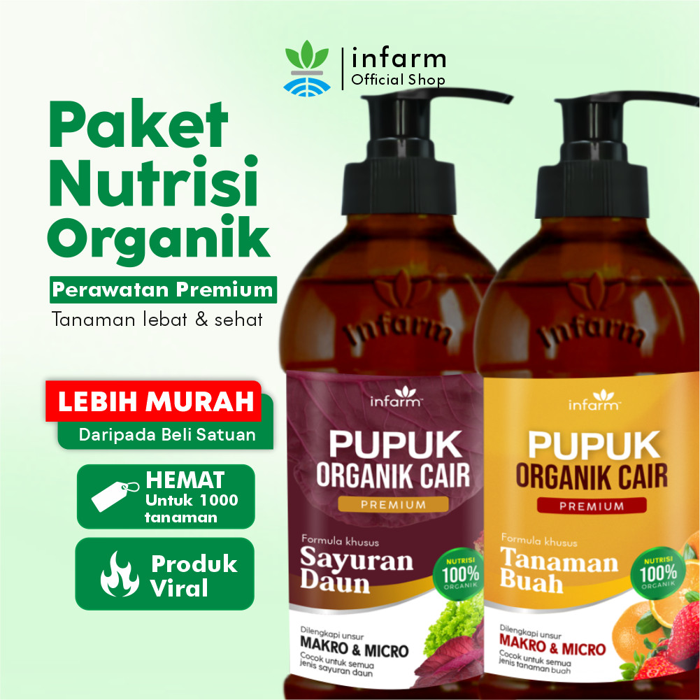 Jual INFARM - Paket Nutrisi Organik POC Sayur 500ml dan POC Buah 500ml ...