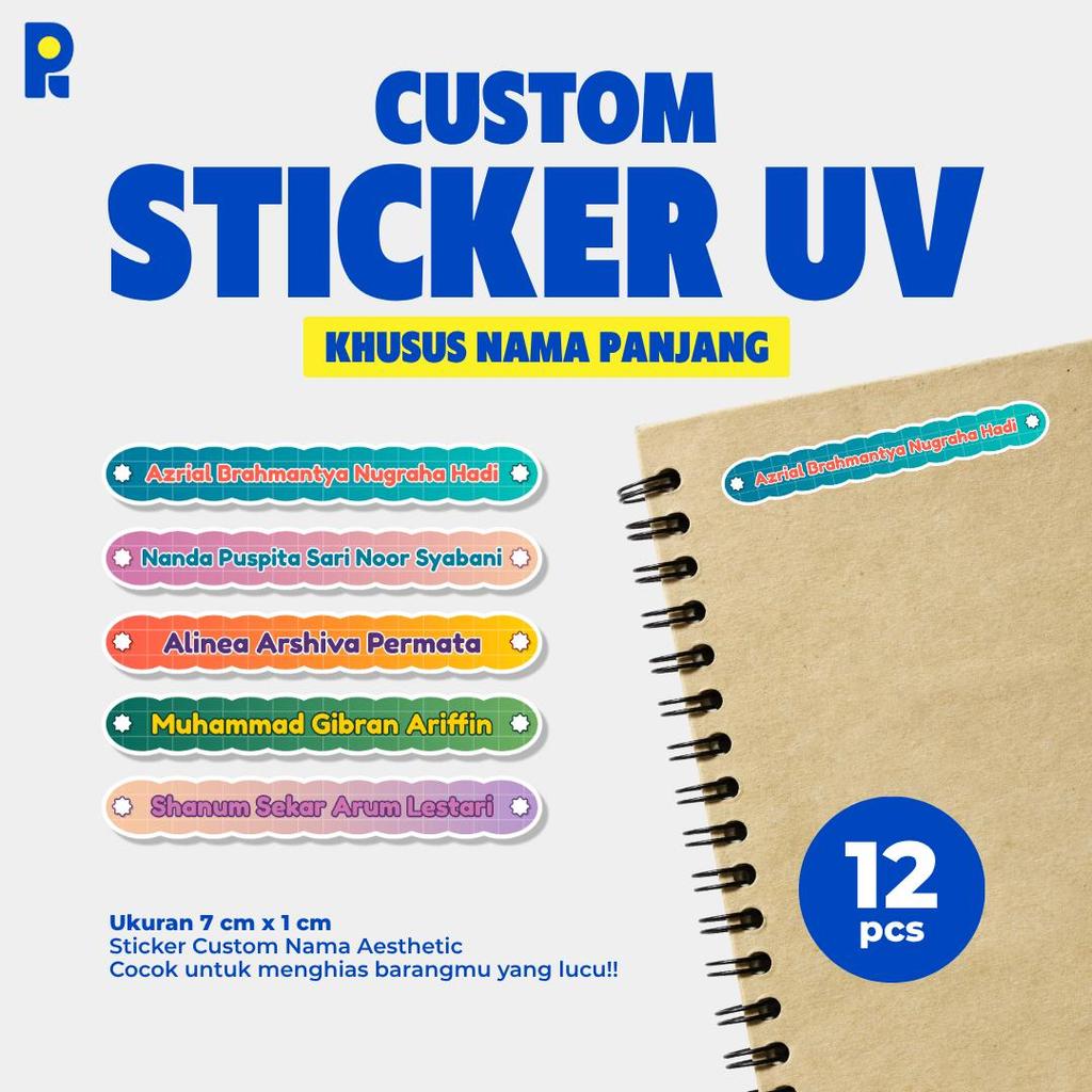 Jual Pikapik Sticker Label Nama UV DTF STICKER TIMBUL High Quality ...