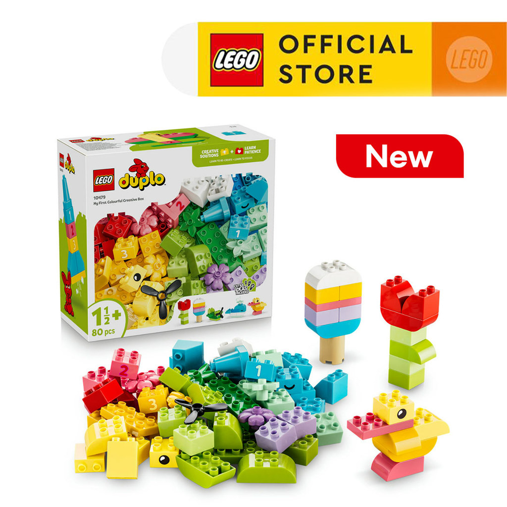 Jual LEGO DUPLO Classic 10479 Colorful Creative Box (80 Pieces), Mainan ...