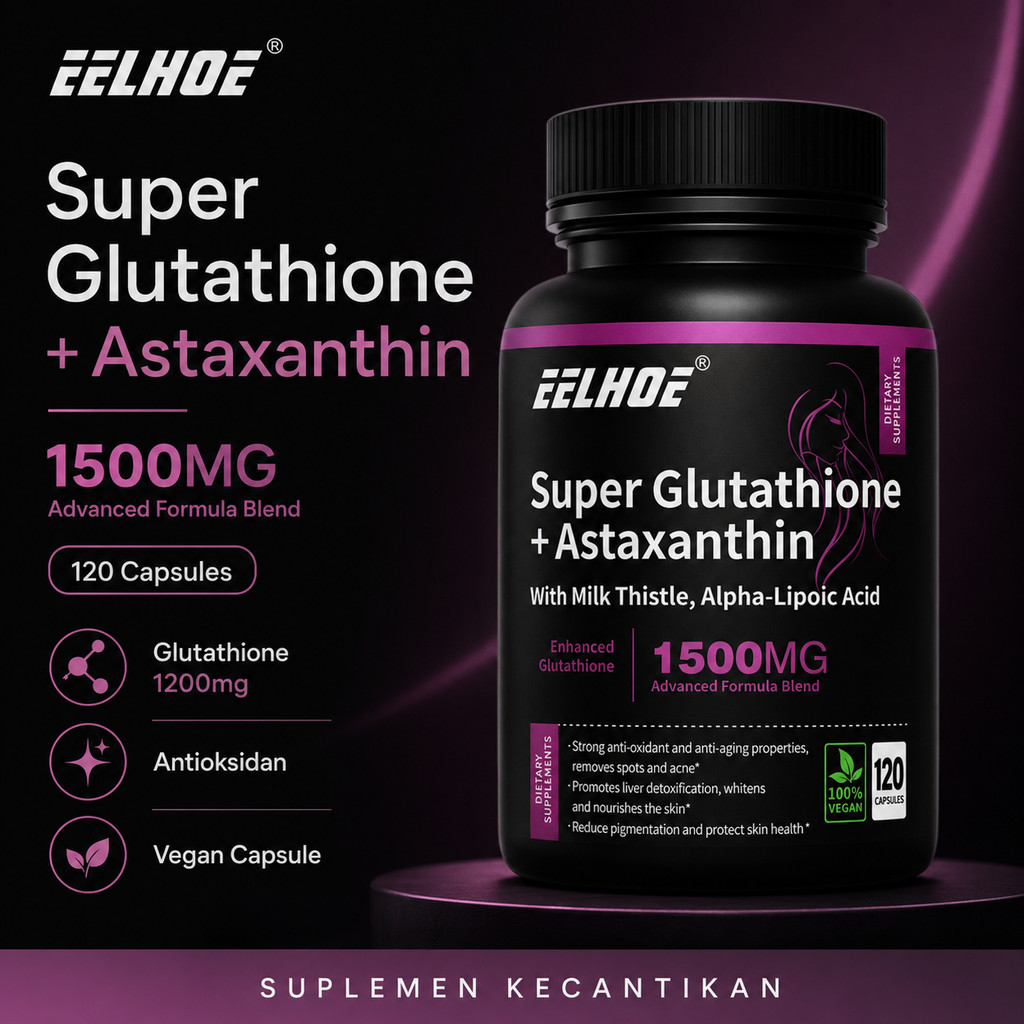 Jual EELHOE Super Glutathione Astaxanthin Glowing dari Dalam Bantu Lawan Kulit Kusam Flek
