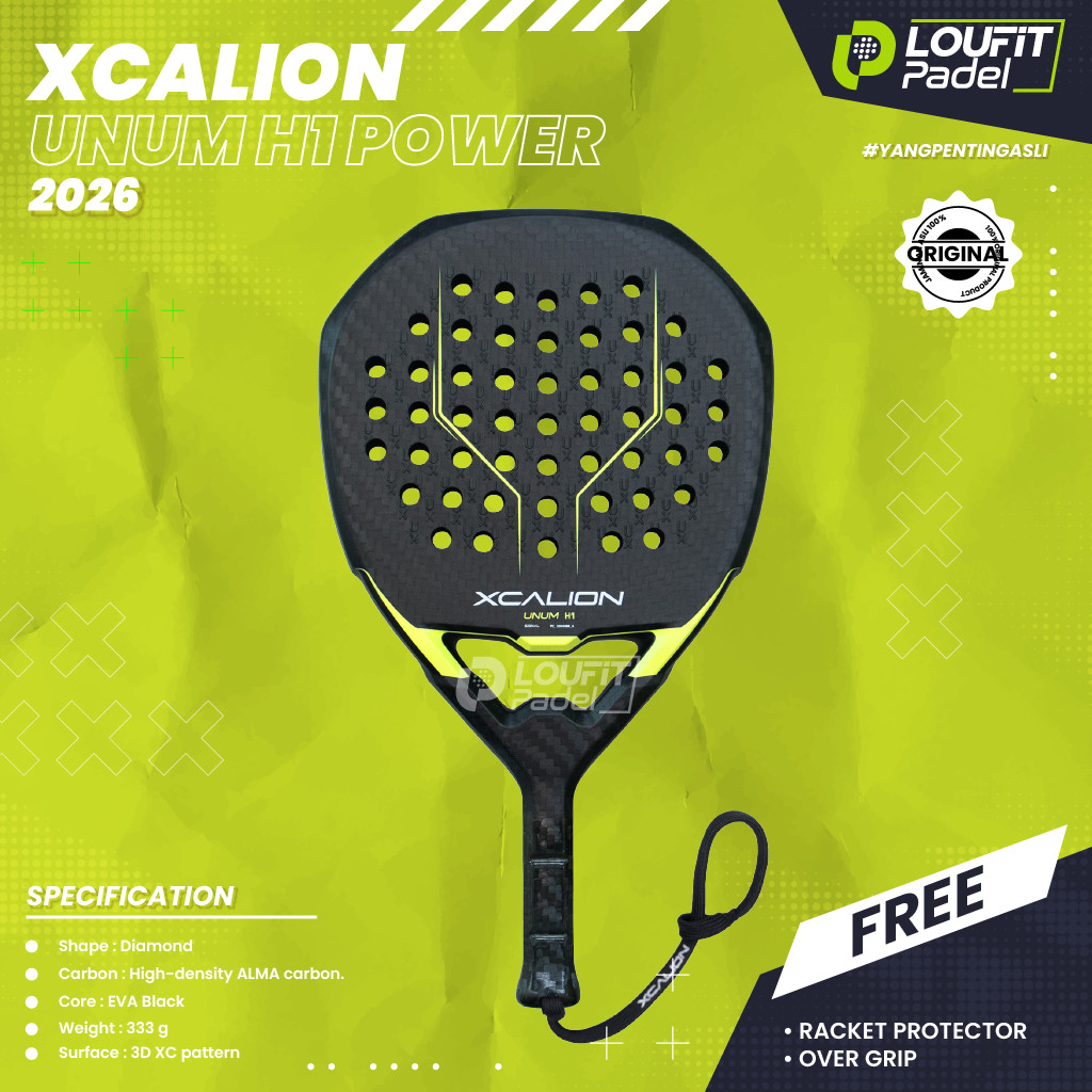Jual XCALION UNUM H1 POWER (2026) Racket Padel / Raket Padel Original ...