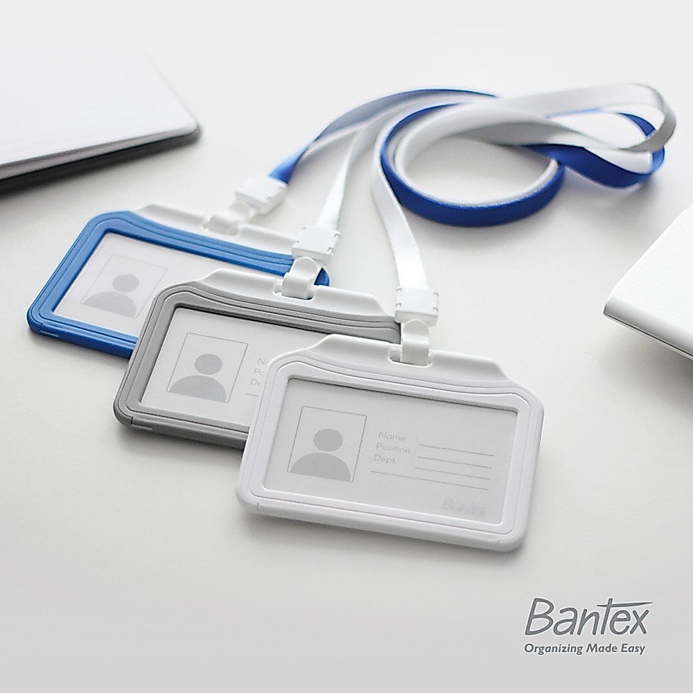 Bantex ID Card Holder Dual Side Landscape / Portrait Lanyard Halus 8881 (2)