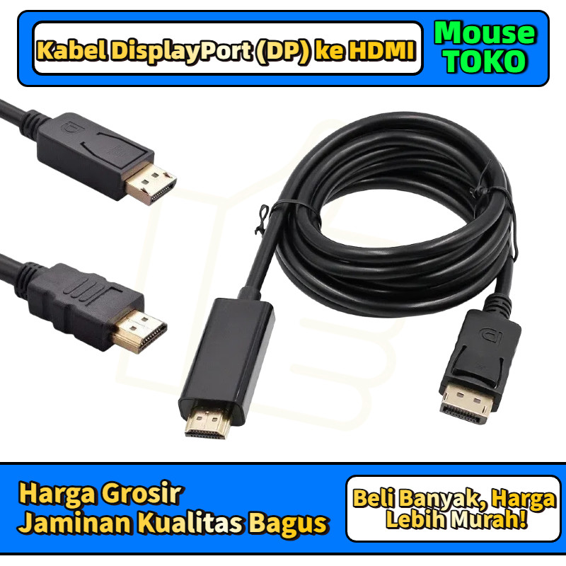Jual [TOKO_MOUSE] Kabel DP To HDMI/ThunderBolt Ke tv mascnookair pro ...