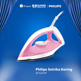 Setrika Philips Diva GC122/47 Pink - Setrikaan promo murah, Tapak Strika Anti Lengket, Tahan Lama