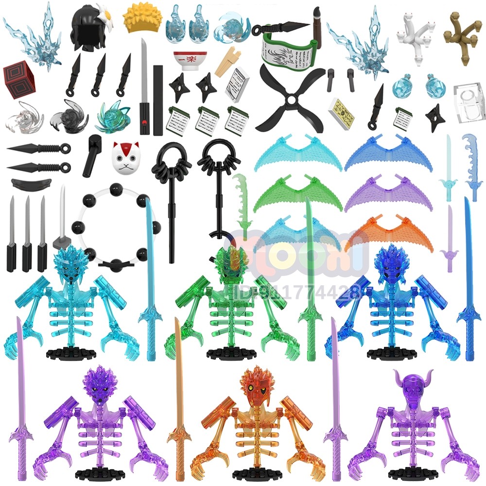 Jual WM Blocks MOC Bricks Compatible Action Figure Weapons Parts Set ...