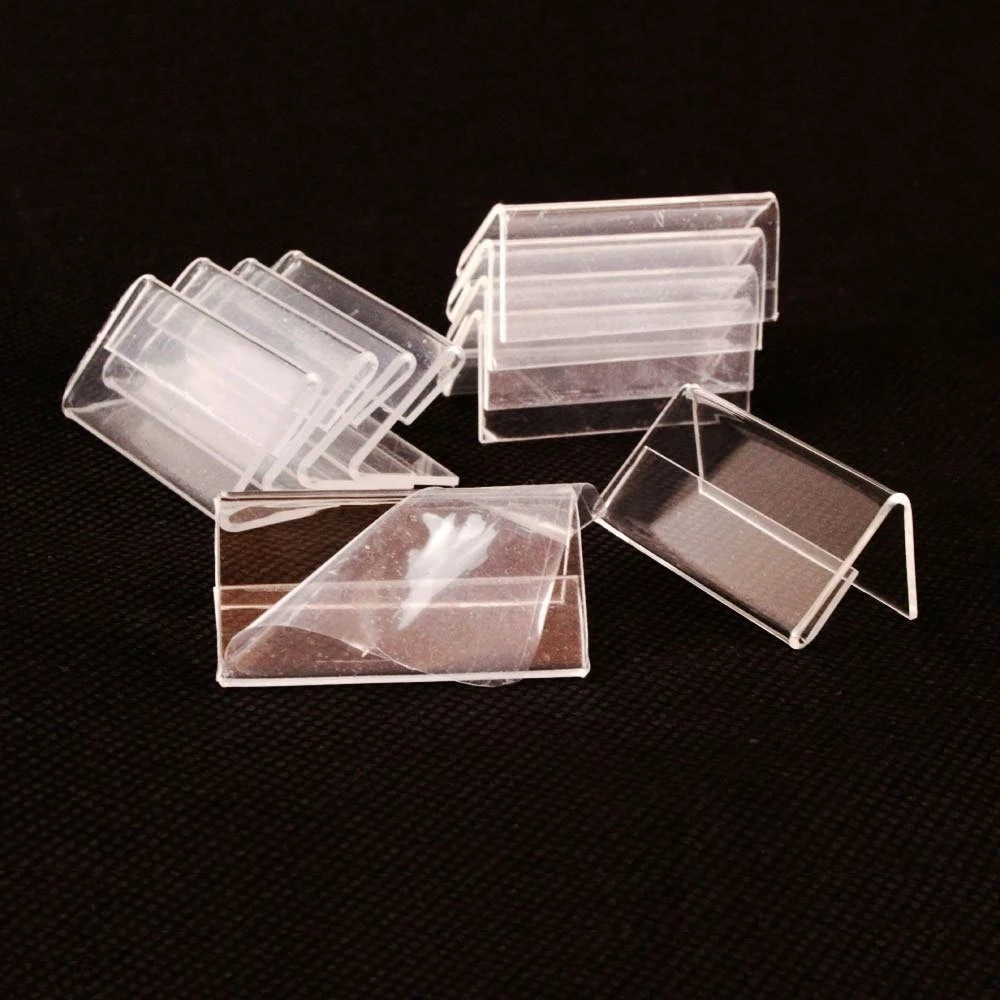 Jual Acrylic Mini Label Rack Clear L-shaped Price Card Name Card Price ...