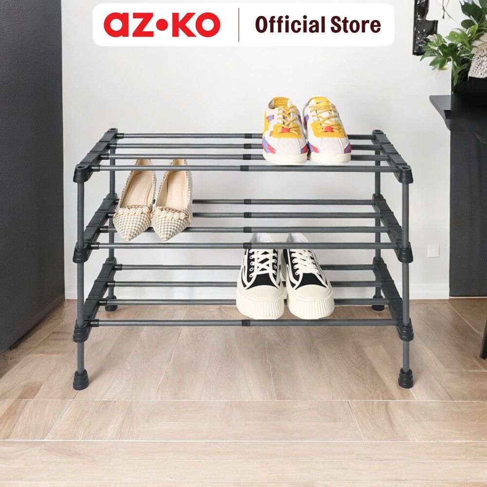 Jual AZKO Stora Rak Sepatu 3 Tingkat Extendable 93x29x47 cm Shoe Rack ...