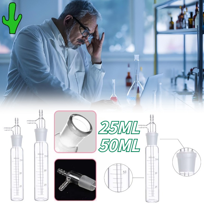 Jual 25ml 50ml Midget Inpinger Glass Impinger Glas Lab Dengan Skala ...