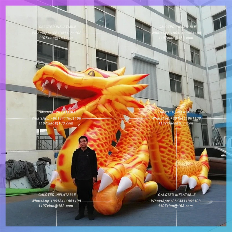 Jual Chinese Dragon Air Blow Up Loong 8m Giant Inflatable For Carnival ...