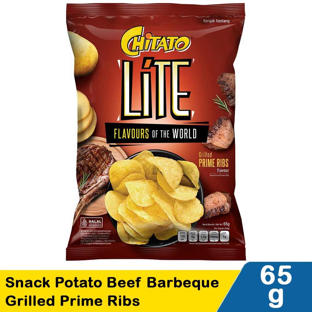 Jual CHITATO LITE SNACK POTATO BEEF BARBEQUE GRIL.PRIME RIBS 68/65g ...